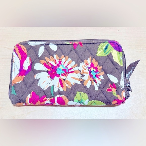 Vera Bradley Floral Wallet - Pink, Orange, Green - Picture 2 of 2